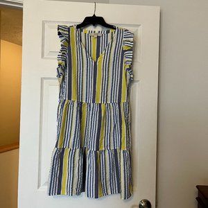 Ann Taylor LOFT Striped Sleeveless Dress MP